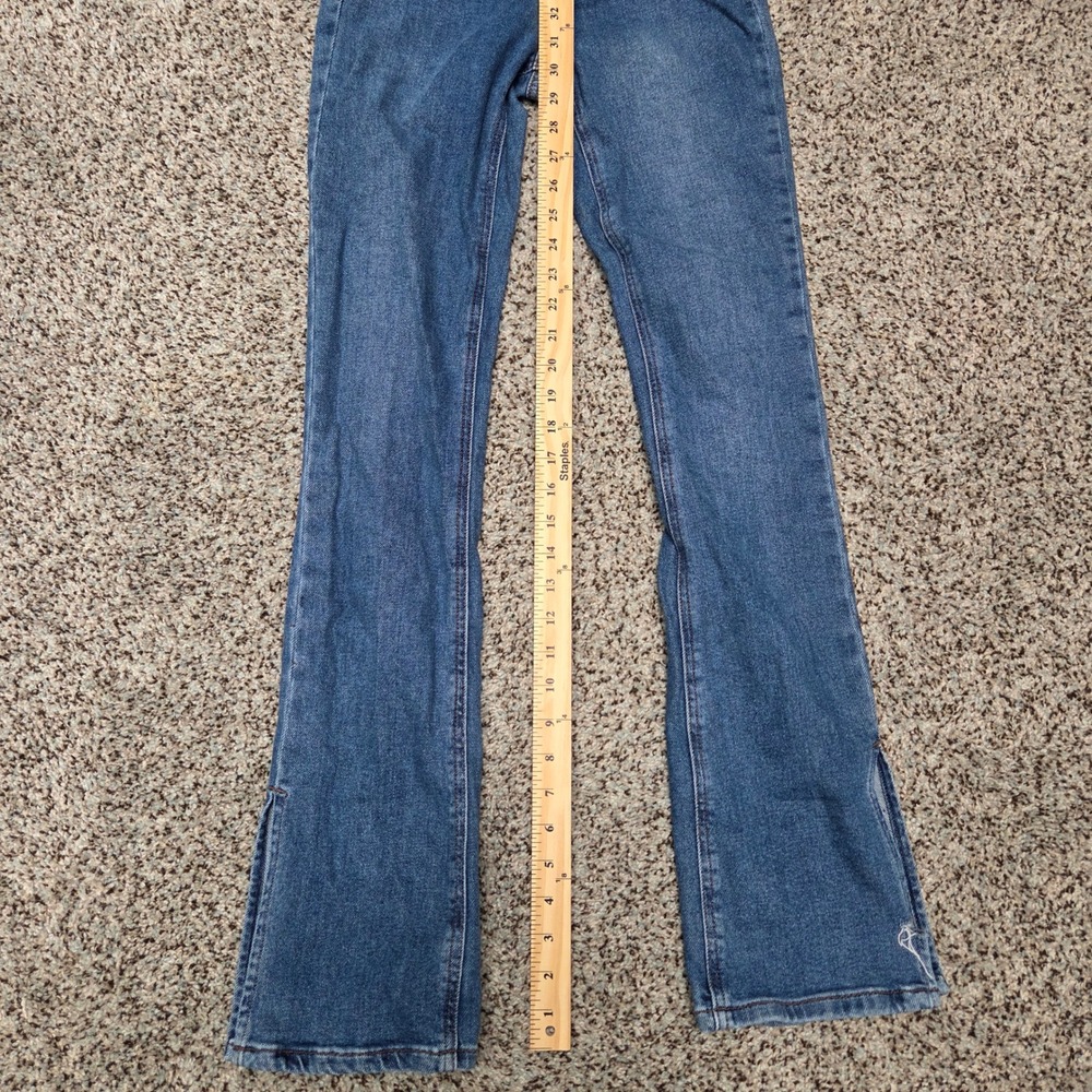 RSQ Flare Jeans Denim Blue Wash Juniors Size 24‎ - Picture 6 of 9
